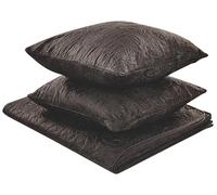 Beliani Ensemble Couvre-lit et Coussins Jeté de lit à Motif Gaufré 160 x 220 cm Marron Rayen