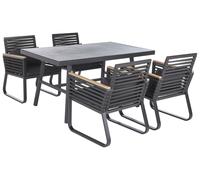Beliani - Ensemble de Jardin - Table et 4 Chaises - Canetto - en Polyester et Al