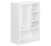 Beliani Étagère Murale Blanche en MDF à 5 Compartiments Originaux Rangement 5 Kg Max Greeley