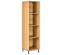 Beliani Étagère Ouverte Modulaire à 4 Niveaux Moderne en MDF Autoportante Marron Clair Leandro