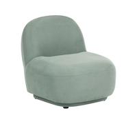 Beliani Fauteuil à Dossier Bas en Tissu Hydrofuge Facile à Nettoyer Moderne Minimaliste Vert Clair Lovberg