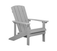 Beliani - Fauteuil Bas de Jardin - Adirondack - en Bois Synthétique, Gris Clair