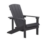Beliani - Fauteuil Bas de Jardin - Adirondack - en Bois Synthétique, Gris Foncé