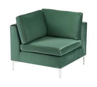 Beliani - Fauteuil d'Angle - Evja - en Velours, Vert