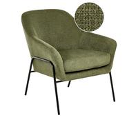 Beliani Fauteuil d'Appoint Structure en Métal Siège Rembourré Vert Veddige