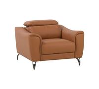 Fauteuil Narwik Cuir Marron Marron