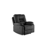 Beliani - Fauteuil en simili cuir noir avec position réglable BERGEN
