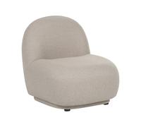 Beliani Fauteuil en Tissu à Dossier Bas Facile à Nettoyer Moderne Minimaliste Beige Lovberg