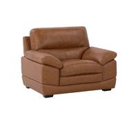 Beliani Fauteuil Confortable en Cuir PU Marron de Qualité pour Salon Élégant au Design Moderne et Intemporel