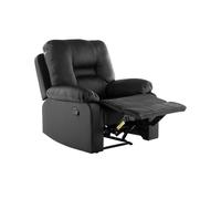 Beliani - Fauteuil en simili cuir noir avec position réglable BERGEN
