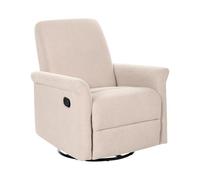 Beliani Fauteuil Inclinable Manuel Pivotant Bou eige Clair Echion