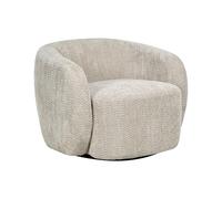 Beliani Fauteuil Moderne en Tissu Pivotant avec Accoudoirs Meuble de Salon Beige Tore
