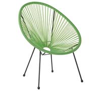 Beliani - Fauteuil Spaghetti - Acapulco II - en Rotin PE et Acier, Vert