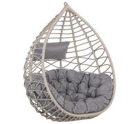 Beliani - Fauteuil Suspendu - Arsita - en Rotin PE, Gris