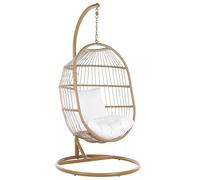 Beliani - Fauteuil Suspendu - Alba - ø 102 cm, en Métal et Polyester, Beige