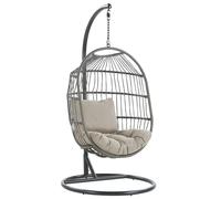 Beliani - Fauteuil Suspendu en Forme d'Oeuf - Alba - ø 102 cm, en Métal et