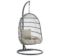 Beliani - Fauteuil Suspendu en Forme d'Oeuf - Allera - ø 102 cm, en Métal e