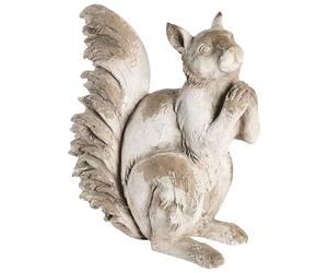 Beliani Figurine Décorative pour Jardin en Mgo 20 x 41 x 45 cm en Forme d'Écureuil Accessoire Extérieur Beige Tursi