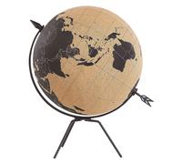 Globe Terrestre en Liège 35 cm de Hauteur de Style Moderne Accessoire de Décoration Idéal pour Chambre Salon ou Bureau Beliani