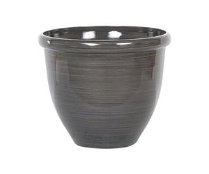 Beliani Grand Cache-Pot Rond Marron, Diamètre 44 cm en Mélange de Fibres au Design Moderne Idéal pour Intérieur et Extérieur