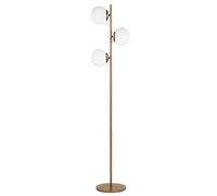 Beliani Grande Lampe sur Pied de 153 cm de Hauteur en Métal Doré avec 3 Abat-jours en Forme de Boule Design Glamour