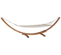 Beliani - Hamac - Treviso - en Bois de Larix, avec Coussin Blanc