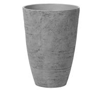 Beliani Haut Cache-Pot Gris en Forme de Vase 43 x 43 x 60 cm Robuste en Pierre et Polyrésine, Pot de Fleurs Idéal pour Extérieur et Intérieur