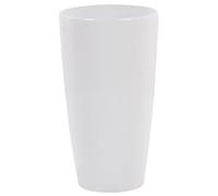 Beliani Haut Pot de Fleurs Cache-Pot Rond 40 cm de Diamètre en Mélange de Pierre Blanc Idéal pour Extérieur et Intérieur Glamour Chic et Moderne