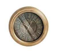 Beliani Horloge Murale Classique Cadre en Fer 50 cm Ronde Accessoire Décoratif Dorée Caudete
