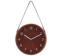 Beliani - Horloge Murale - Renens - 26 cm de Diamètre, en MDF et Verre, Bois Fon