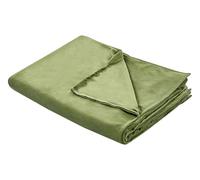 Beliani Housse de Couette Vert Foncé en Polyester 120 x 180 cm Très Douce Certifié Oeko-Tex Rhea