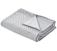 Beliani Housse de Couverture Lestée Motif Pointillé Design Moderne 120 x 180 cm en Tissu Polyester Gris Callisto