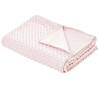 Beliani Housse de Couverture Lestée Motif Pointillé Design Moderne 120 x 180 cm en Tissu Polyester Rose Callisto