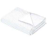 Beliani Housse de Couverture Lestée Motif Pointillé Design Moderne 150 x 200 cm en Tissu Polyester Blanc Callisto