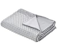 Beliani Housse de Couverture Lestée Motif Pointillé Design Moderne 150 x 200 cm en Tissu Polyester Gris Callisto