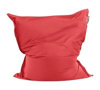 Beliani Housse de Pouf Grande Taille avec Fermeture Éclair Imperméable Durable Intérieur Extérieur 140 x 180 cm en Nylon Rouge Fuzzy