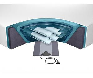 Beliani Kit Complet Lit à Eau 140 x 200 cm avec Un Matelas à Eau Un Cadre en Mousse Une Housse et Un Chauffage