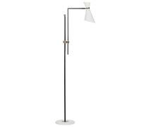 Beliani Lampadaire Blanc en Métal et Marbre 155-180 cm Ajustable à Interrupteur Melawi