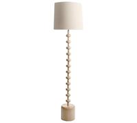 Beliani Lampadaire Classique en Métal avec Abat-Jour en Tissu Perlé Marron Clair Krios