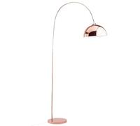 Beliani Lampadaire Design Arc 160 cm en Métal Cuivré E27 Max 60W pour Éclairage de Chambre ou Salon Glamour Moderne et Minimaliste