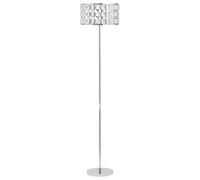 Beliani Lampadaire Glamour Design en Métal Argenté avec Abat-jour Orné de Cristaux E27 Max 60W Éclairage Élégant pour Salon Chic