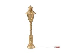 Beliani Lampadaire LED en Fer et Corde en Papier 40 Ampoules Décoration de Noël Doré Alftanes