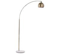 Lampadaire Design Arc Abat-jour Suspendu Réglable en Méral Couleur Bronze E27 Max 60W pour Éclairage de Salon ou Chambre Scandinave et Moderne Beliani