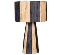 Beliani Lampe à poser Boho Raphia Noir et Beige Welmel