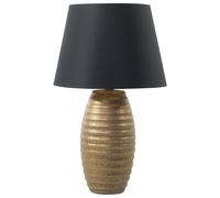 Beliani - Lampe à Poser - Ebro - E27 Max 60W, en Porcelaine, Noir et Doré