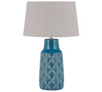 Beliani - Lampe à Poser - Thaya - E27 Max 40W, en Céramique et Tissu Polyester,