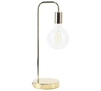 Beliani Lampe de Table à Poser avec Socle en Métal Doré pour Ampoule Filament E27 Max 40W Éclairage Tendance pour Salon ou Chambre Moderne et Urbaine
