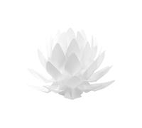 Beliani Lampe de Table à Poser Design en Forme d'Artichaut en Plastique Blanc E14 Max. 0W Éclairage Déco Tendance pour Salon ou Chambre Moderne