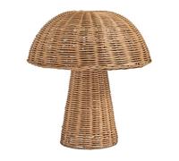 Beliani Lampe de Table Bohème avec Abat-Jour en Rotin Base en Osier Luminaire Salon Chambre Marron Alero