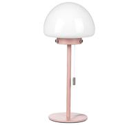 Lampe de Table Minimaliste avec Abat-Jour Verre et Base en Métal Rose Moruga